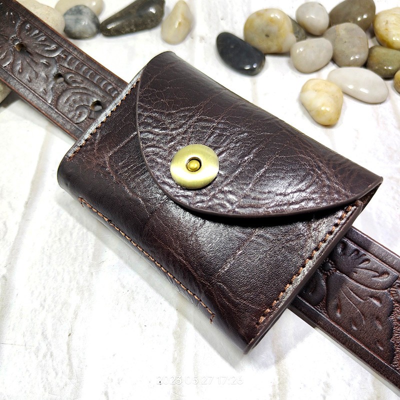 Accordion Wallet Zip - Blongk Mini Waist Bag Thin Belt