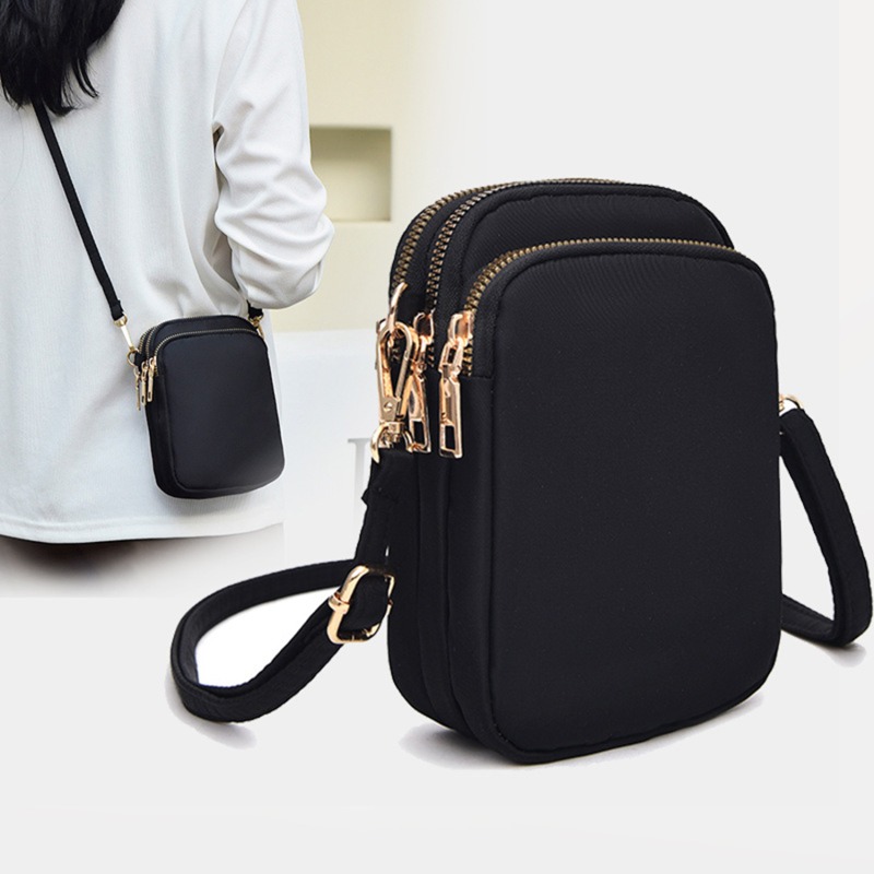 Accordion Wallet Zip - Minimalist Vertical Crossbody Phone Bag for
