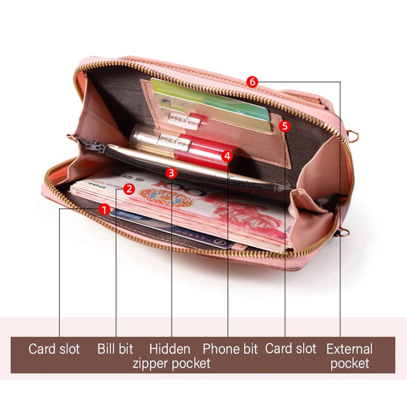 Shoulder Purse Women's Small C - Accordion Wallet Zip 评论和价格