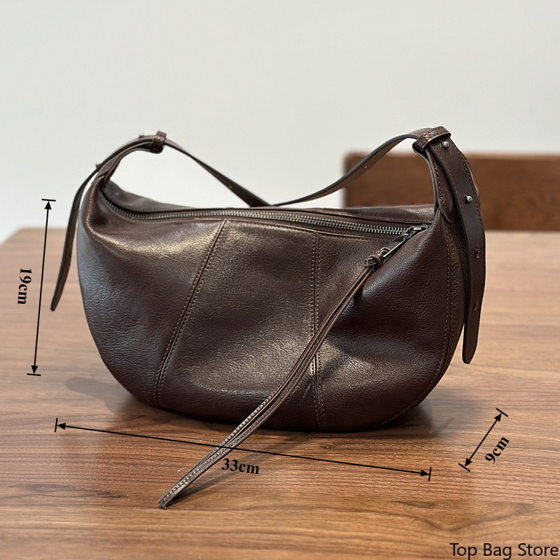 Genuine Leather Hobo Bag for W - Quiet Luxury Bags Crossbody 评论和价格