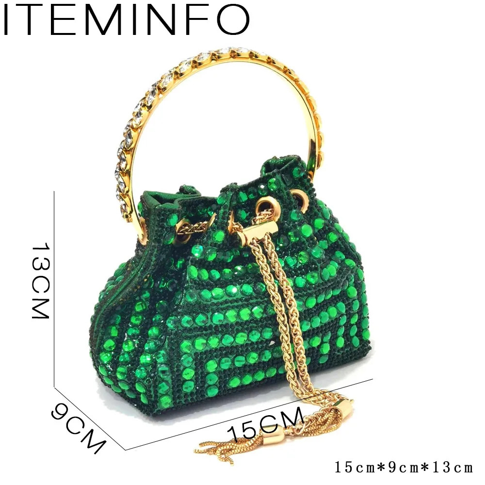 Luxury Green Rhinestone Shoes  - Luxury Bags And Shoes 评论和价格