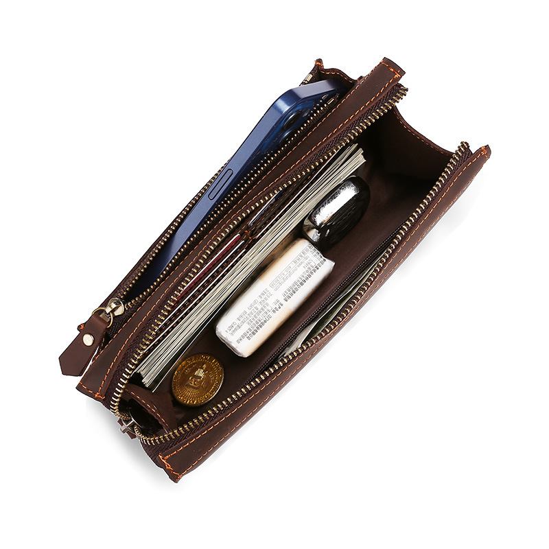 Men's Clutches Long Handbag Bu - Accordion Wallet Zip 评论和价格