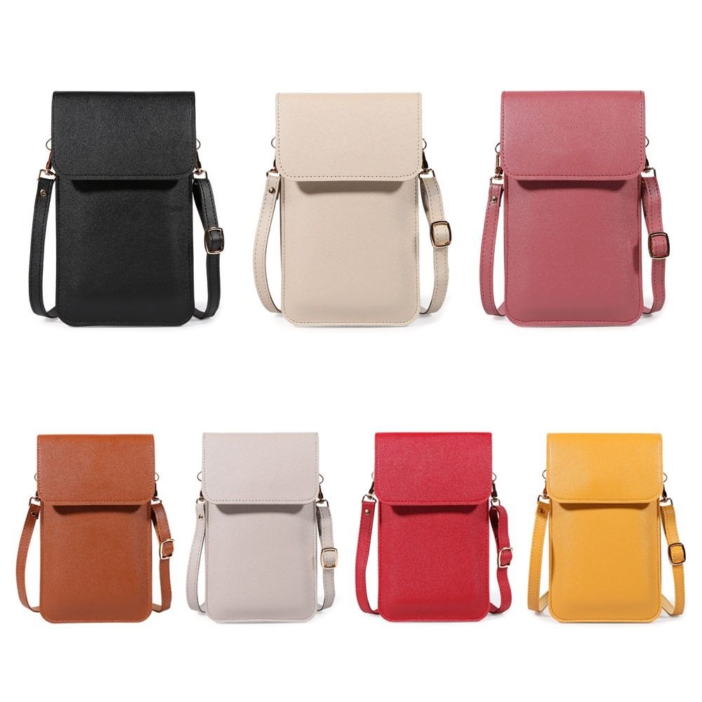 PU Leather Touch Screen Phone  - Accordion Wallet Zip 评论和价格