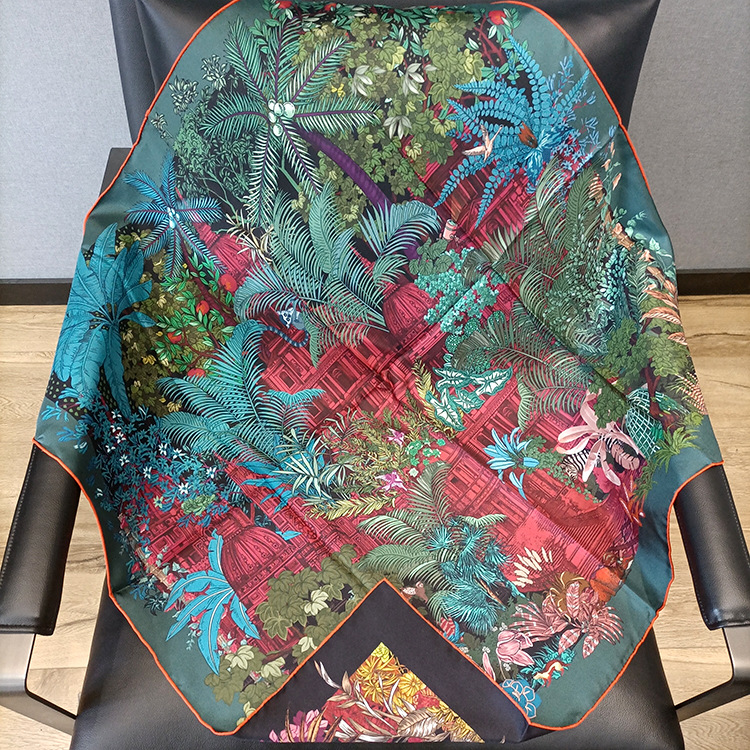 Silk Scarf 90CM Women Hand Rol - Luxury Bags For Summer 评论和价格
