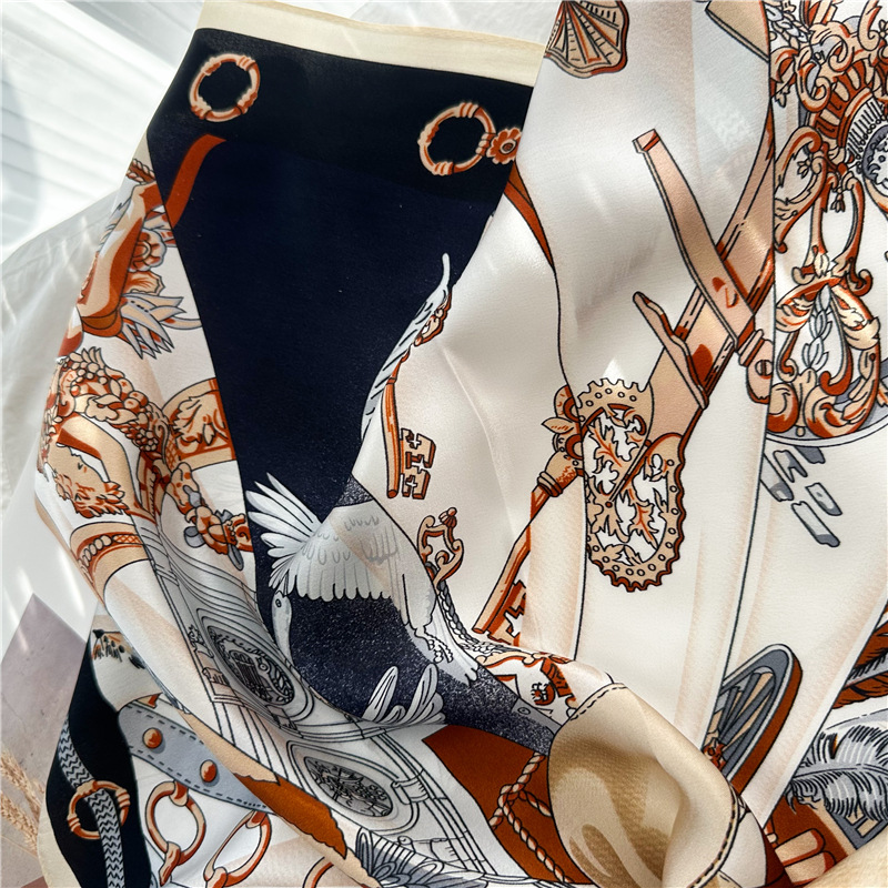 Summer Silk Scarf Women Soft S - Luxury Bags For Summer 评论和价格