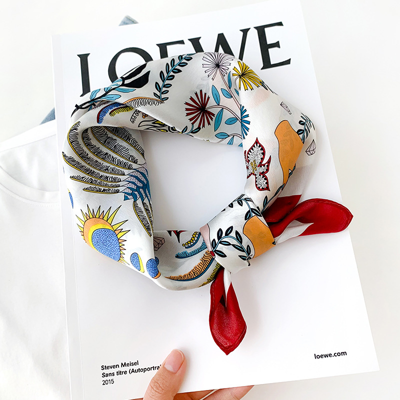Women 70*70cm Square Silk Scar - Luxury Bags For Summer 评论和价格