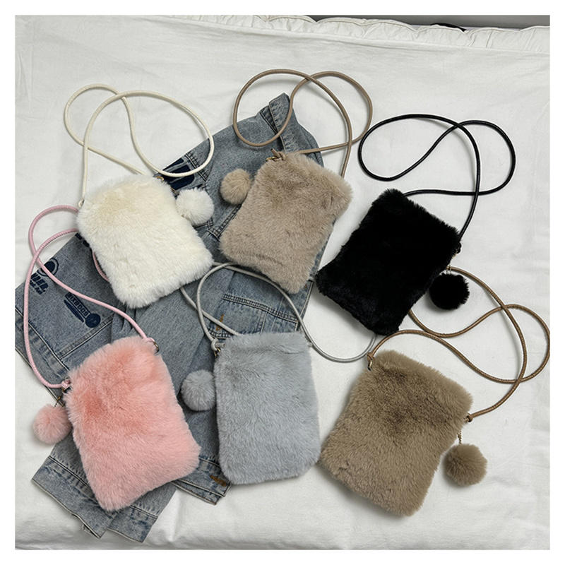 Plush Phone Bag Autumn and Win - Accordion Wallet Zip 评论和价格